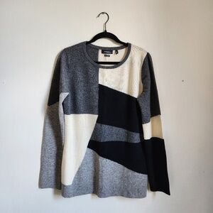 Saks Fifth Avenue Cashmere Color Block Sweater XL